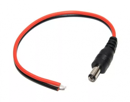 Разъем питание на кабель, штекер 2,1х5,5x10мм. с проводом 20 см., (1шт.) REXANT Разъем питание на кабель, штекер 2,1х5,5x10мм. с проводом 20 см., (1шт.) REXANT