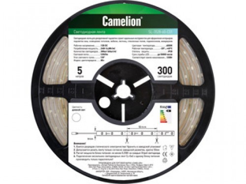Светодиодная лента Camelion SLW-3528-60-C99 5м BL1 10mm-RGB-60-4.8-IP65-12V