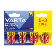 Батарейка VARTA LONGLIFE MAX POWER 4706 LR6 AA MN1500 BL8 Батарейка VARTA LONGLIFE MAX POWER 4706 LR6 AA MN1500 BL8