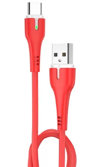 Кабель HOCO X45 USB (m)-Type-C (m) 1.0м 2.4A силикон красный