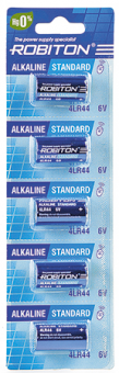 Батарейка ROBITON STANDARD R-4LR44-0-BL5 4LR44 (0% Hg) BL5