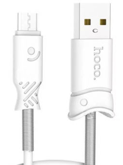 Кабель HOCO X24 USB (m)-microUSB (m) 1.0м 2.4A силикон белый