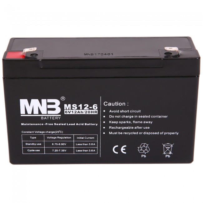Аккумулятор MNB MS12-6 свинцово-кислотный VRLA6-12