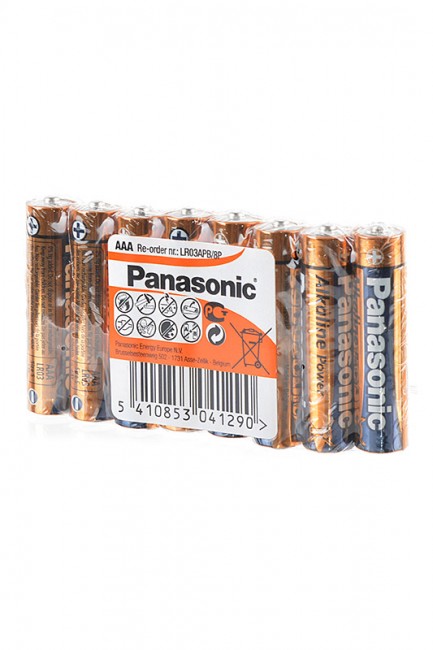 Батарейка Panasonic Alkaline Power LR03APB/8P LR03  SR8, в упак 48 шт