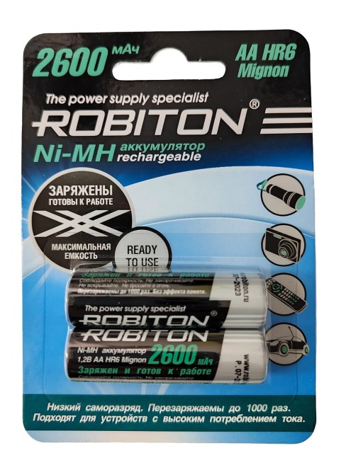 Аккумулятор ROBITON RTU2600MHAA-2 BL2