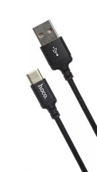 Кабель HOCO X14 USB (m)-Type-C (m) 1.0м 2.0A силикон черный