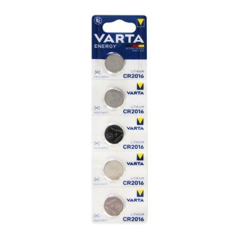 Батарейка VARTA CR2016  6016 BL5, упаковка 5 шт.