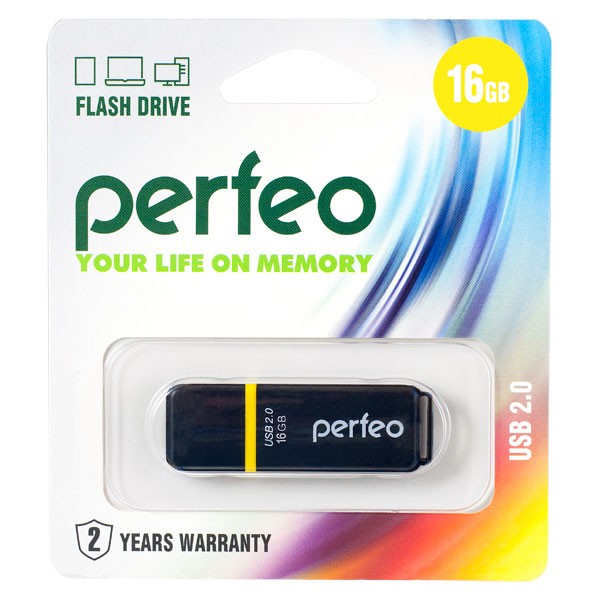 USB Flash PERFEO PF-C01B016 USB 16GB черный BL1