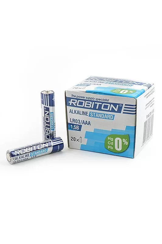 Батарейка ROBITON STANDARD LR03 BULK20, в упак 20 шт
