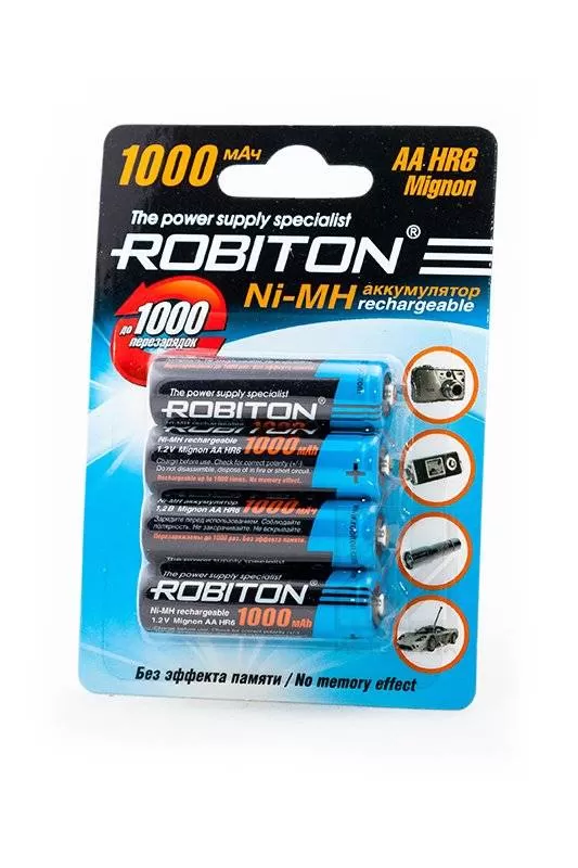 Аккумулятор Robiton 1000MHAA-4 BL4