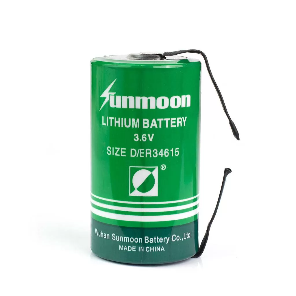 Батарейка Sunmoon ER34615 3.6 вольта FT с лепестковыми выводами LSC19000-D-3.6V