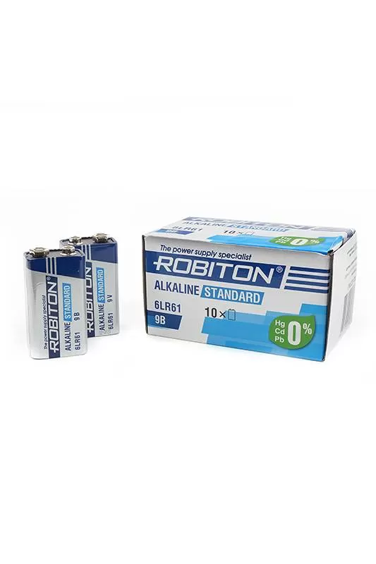 Батарейка ROBITON STANDARD 6LR61 BULK10, в упак 10 шт