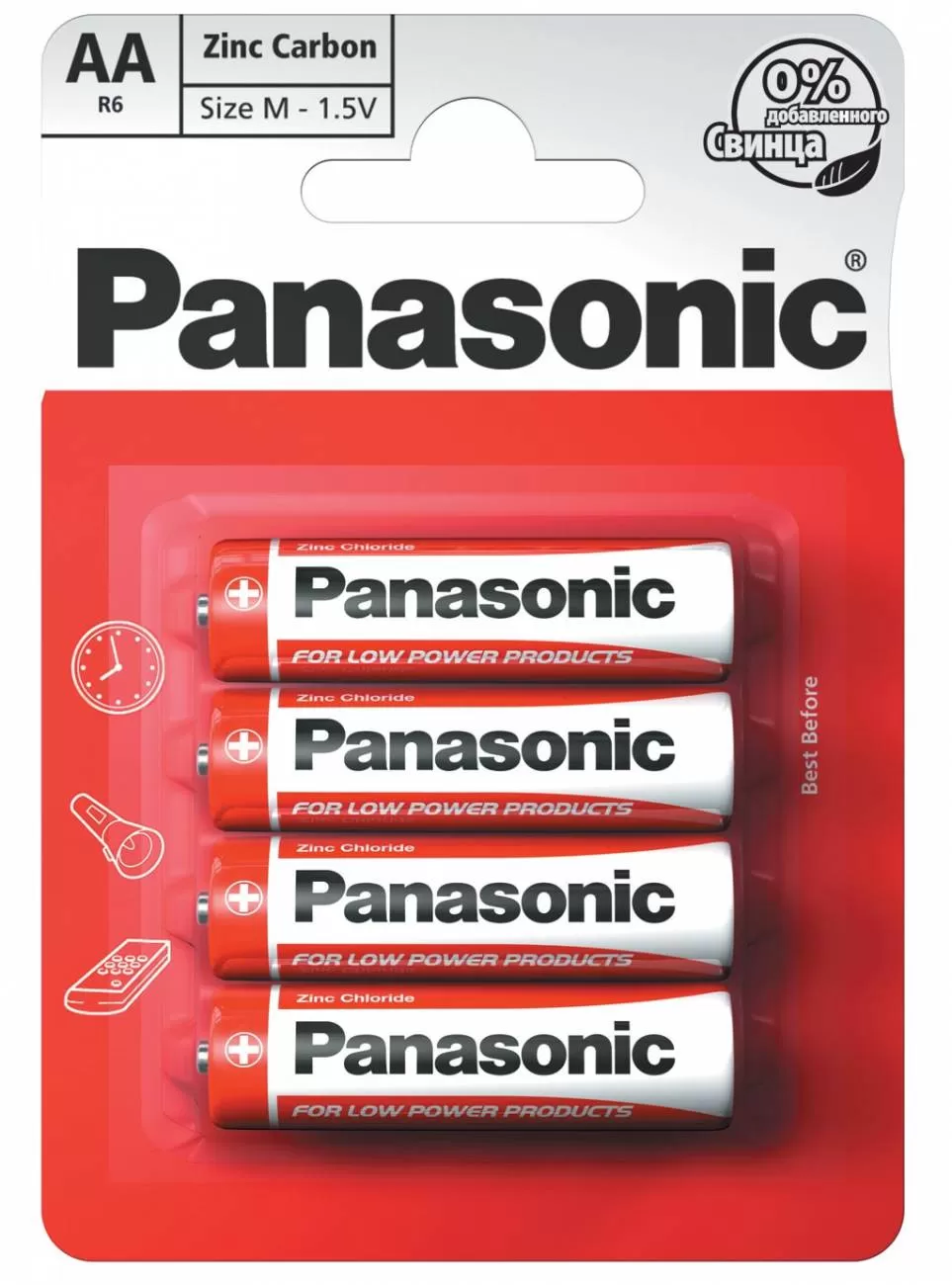 Батарейка Panasonic Zinc Carbon R6RZ/4BP R6 BL4