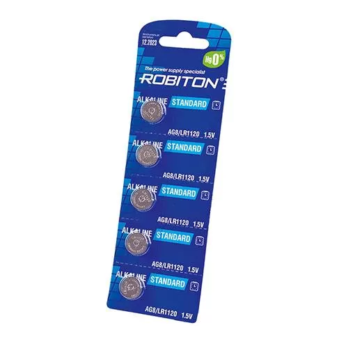 Батарейка ROBITON STANDARD R-AG8-0-BL5 AG8 (0% Hg) BL5
