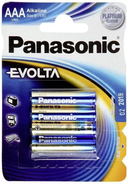 Батарейка Panasonic EVOLTA LR03EGE/4BP LR03 BL4