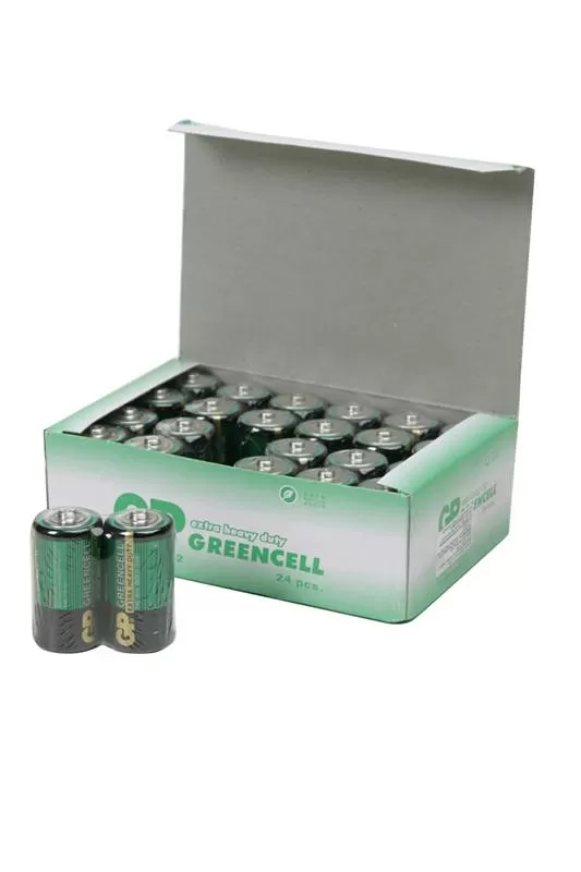 Батарейка GP Greencell 14G/R14 SR2, в упак 24 шт
