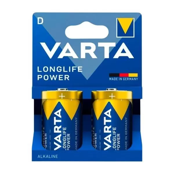Батарейка VARTA LONGLIFE POWER LR20 4920 D BL2, упаковка 2 шт.