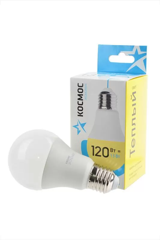 Светодиодная лампа КОСМОС ЭКОНОМИК LED13wA60 Е27 3000K