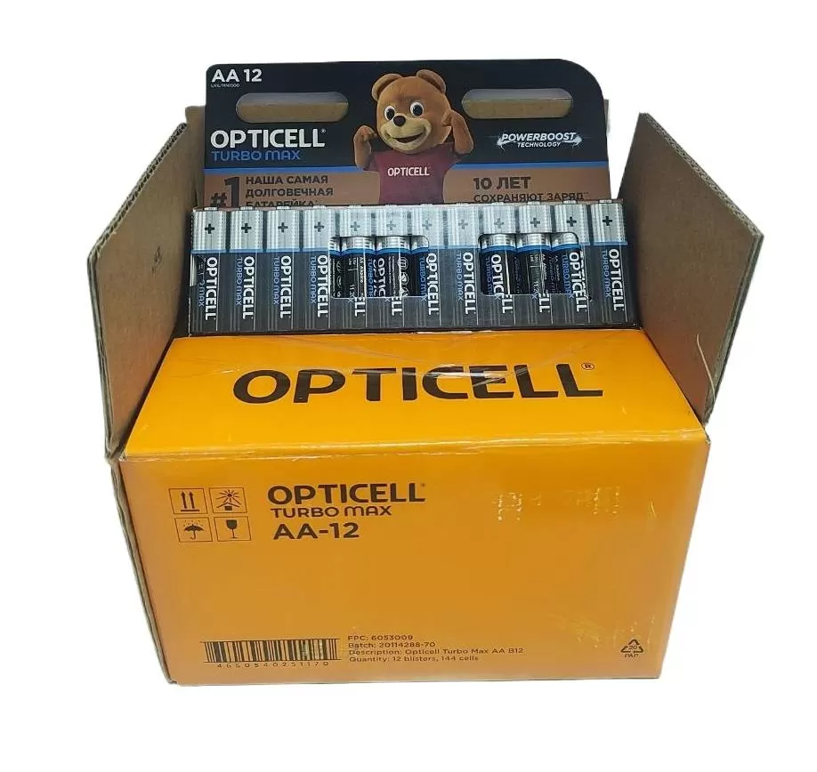 Батарейка OPTICELL TURBO MAX LR6 MN1500 BL12