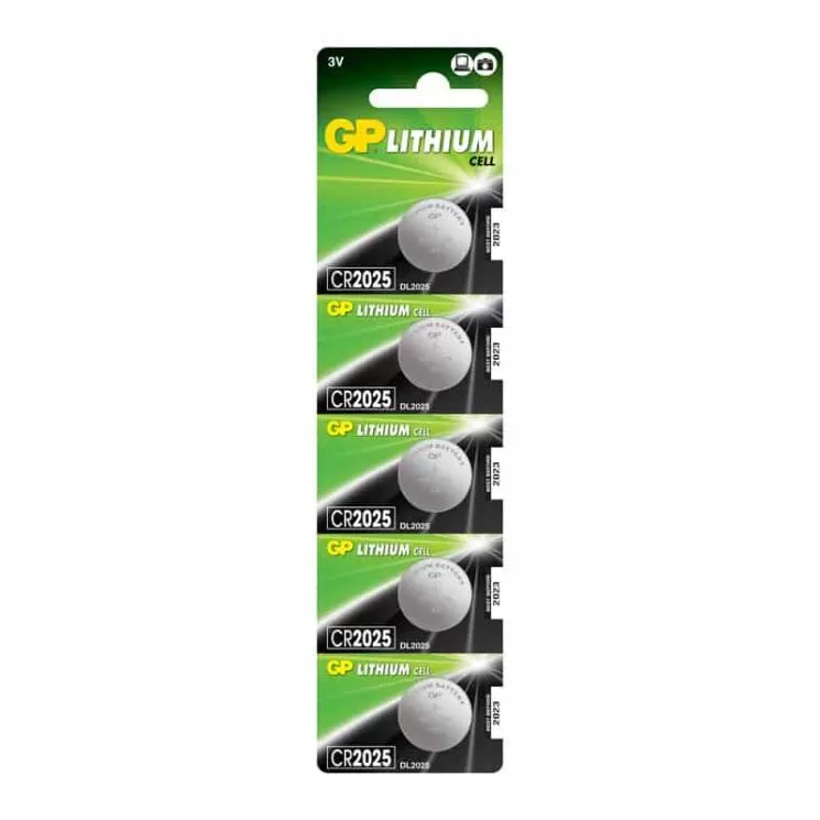 Батарейка GP CR2025 BL5, упаковка 5 шт.