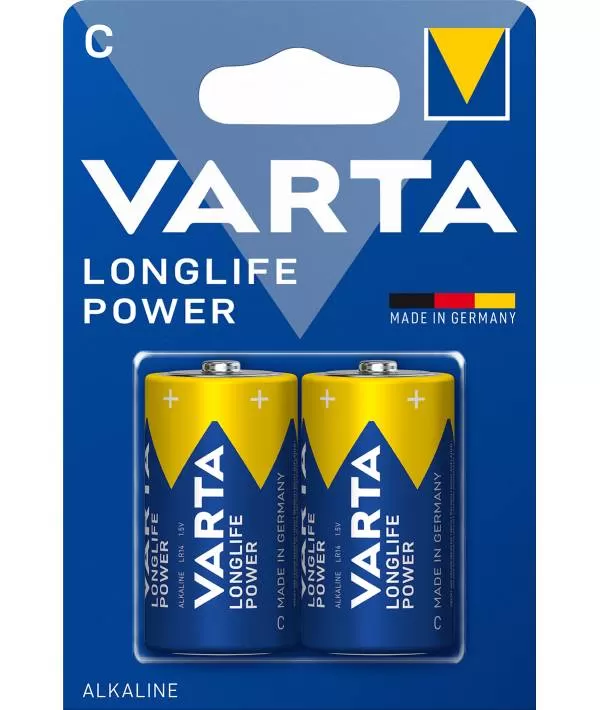 Батарейка VARTA LONGLIFE POWER LR14 4914 BL2, упаковка 2 шт.