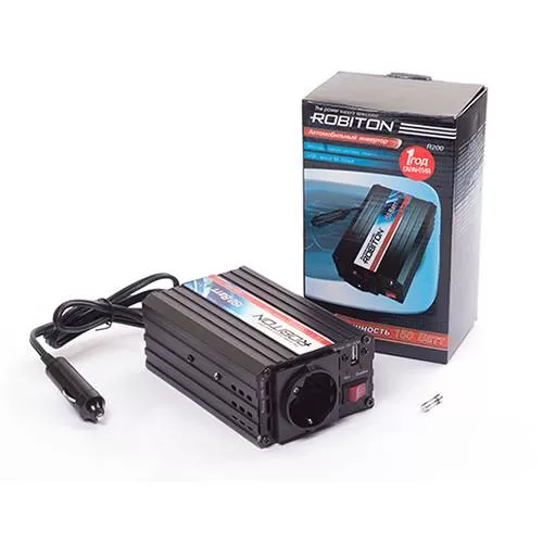 Инвертор Robiton 12V-220V R200 150W с USB выходом