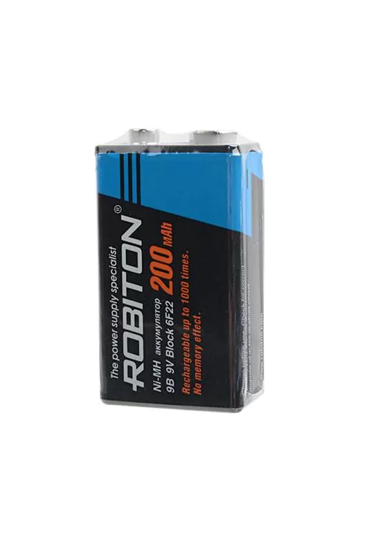 Аккумулятор крона ROBITON 200MH9 SR1 200mah HR22/6F22 Ni-Mh