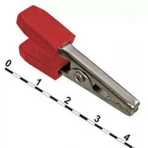 Зажим "крокодил" 8-0029 красный 8-0029 red