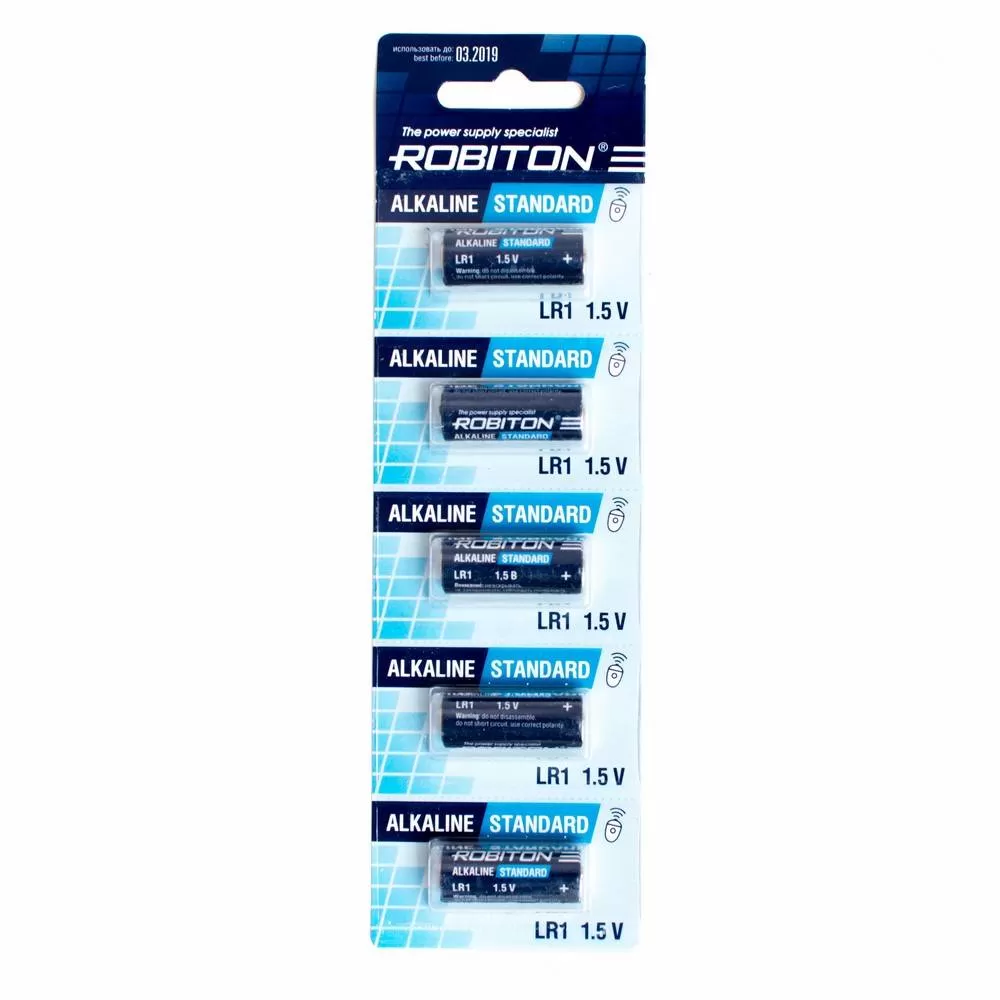 Батарейка ROBITON STANDARD R-LR1-BL5 LR1 BL5