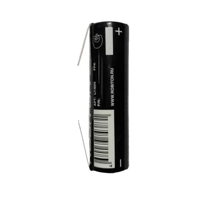 Аккумулятор Li-Ion ROBITON LI 18650 NP 3350 mah FT с выводами под пайку без защиты PK1
