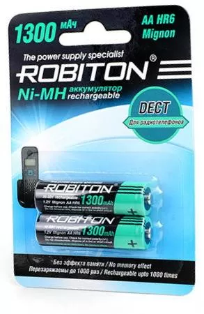 Аккумулятор ROBITON 1300MHAA-2 DECT BL2