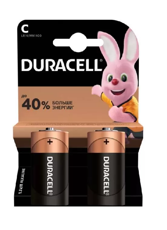 Батарейка DURACELL LR14 MN1400  BL2, упаковка 2 шт.