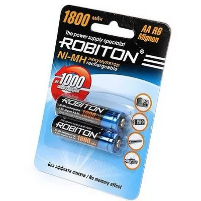 Аккумулятор Robiton 1800MHAA-2 BL2