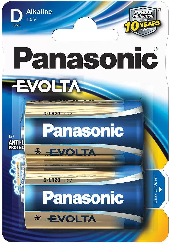 Батарейка Panasonic EVOLTA LR20EGE/2BP LR20 BL2