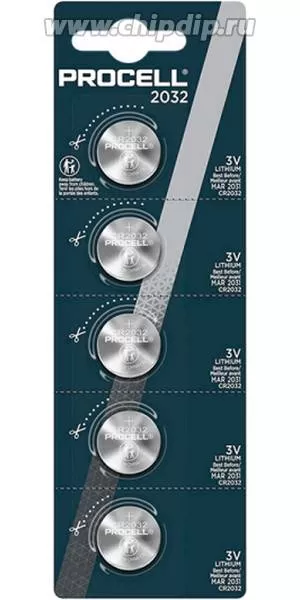 Батарейка Duracell PROCELL CR2032 BL5