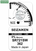 Батарейка SEIZAIKEN 362 (SR721SW) Silver Oxide 1.55V