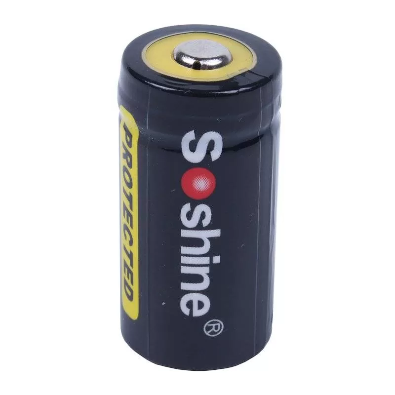 Аккумулятор  Li-Ion Soshine 16340P - 3,7 V - 700 mAh перезаряжаемый (с защитой)