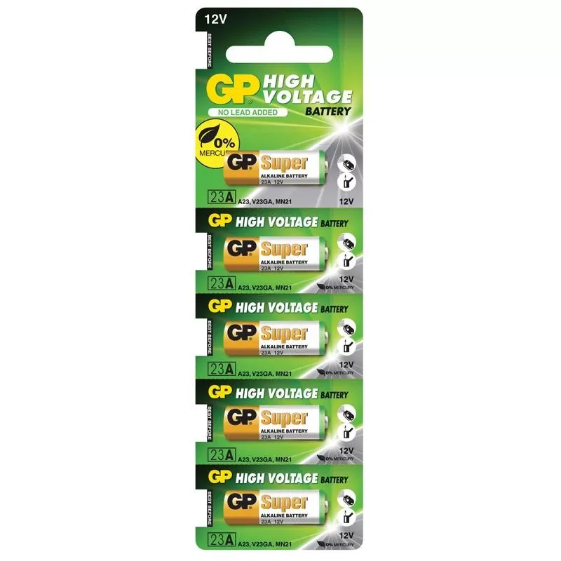 Батарейка GP High Voltage 23AE-C5 23A BL5, упаковка 5 шт.