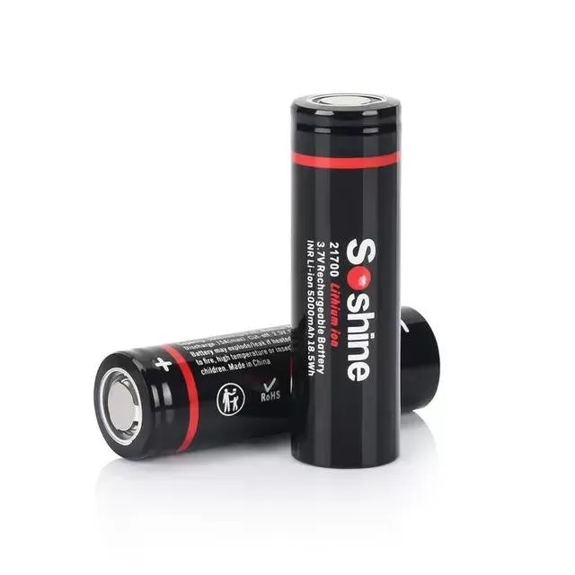 Аккумулятор Li-Ion Soshine 21700 15A 3.7 V - 5000 mAh  перезаряжаемый