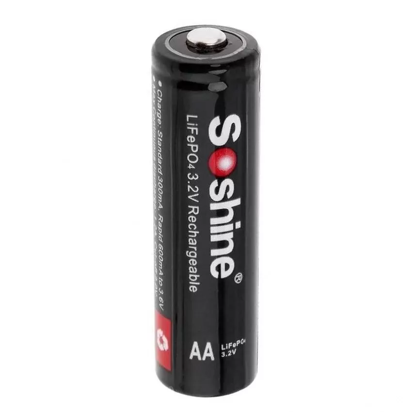 Аккумулятор LiFePO4 Soshine 14500/AA - 3.2 V - 700 mAh   перезаряжаемый