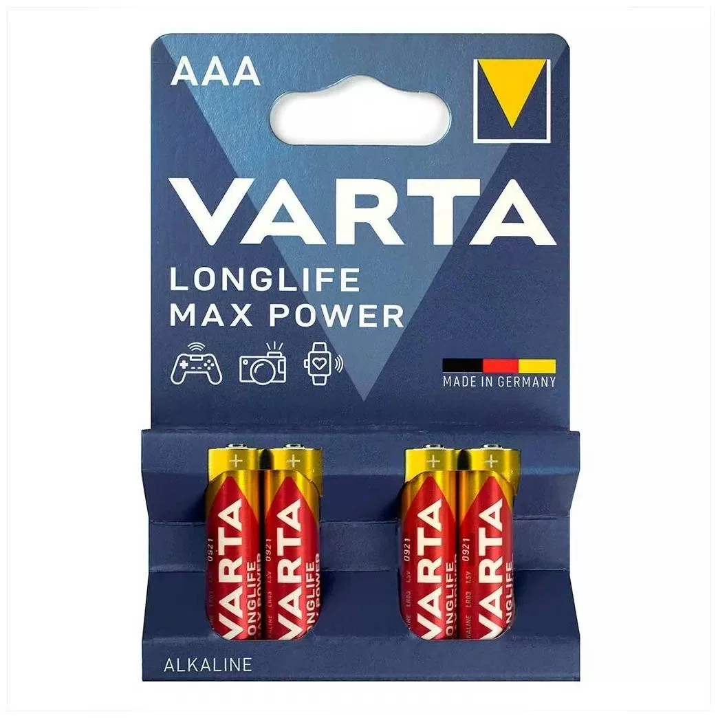 Батарейка VARTA LONGLIFE MAX POWER AAA LR03 4703 BL4