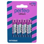 Батарейка Perfeo FR6 LITHIUM AA BL4 