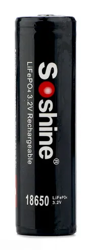 Аккумулятор LiFePO4  Soshine  18650P - 3.2 V - 1800 mAh  перезаряжаемый