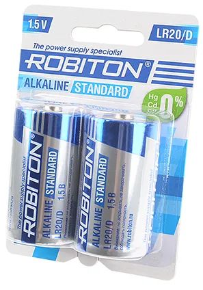 Батарейка  ROBITON STANDARD LR20 BL2