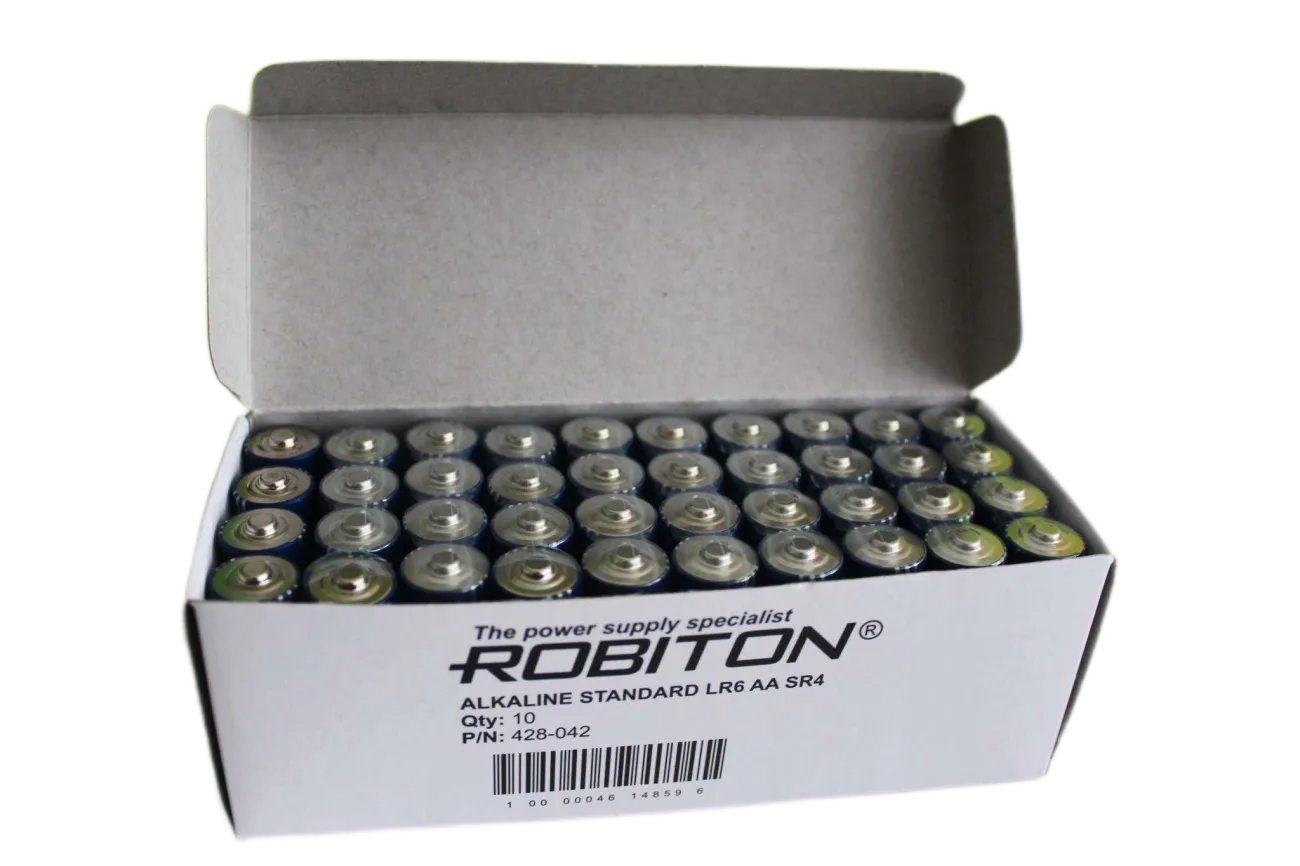 Батарейка ROBITON STANDARD LR6 SR4, в упак 40 шт