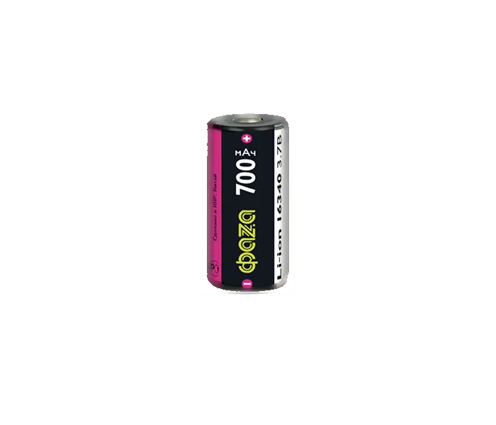 Аккумулятор Фаза 16340 BL1 IRC16340 700mah Li-ion 3.7 вольта (high top)