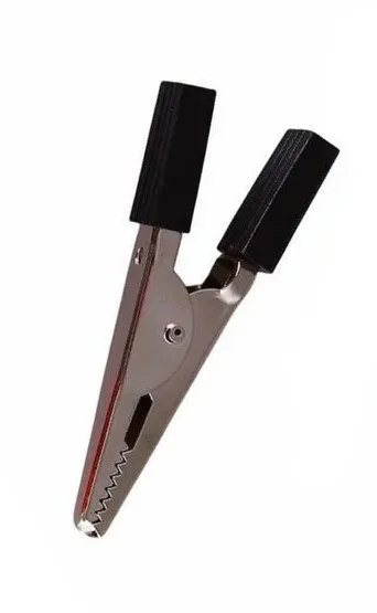 Зажим "крокодил" 8-0028 черный 8-0028 black