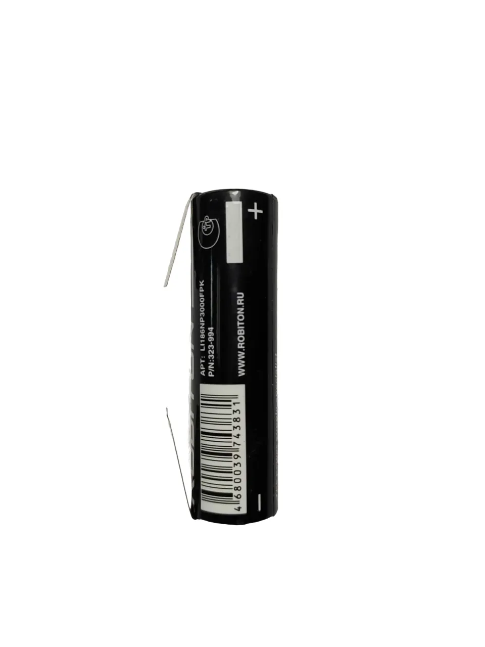 Аккумулятор Li-Ion ROBITON 18650 3000 mah FT лепестковые выводы под пайку без защиты PK1
