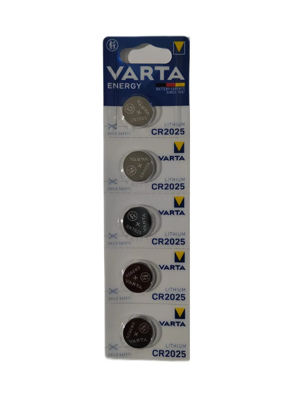 Батарейка VARTA CR2025  6025 BL5, упаковка 5 шт.