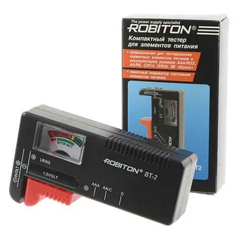 Тестер для батареек ROBITON BT2